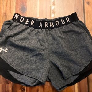 Under Armour Gray and Black Athletic Shorts
